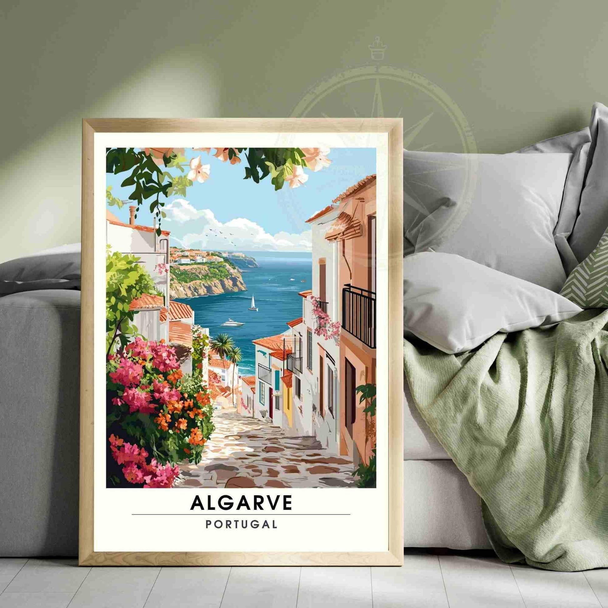 Algarve Poster | Algarve print, Portugal - Street view