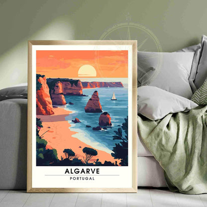 Algarve Poster | Algarve print, Portugal - At sunset