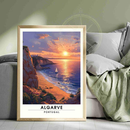 Affiche Algarve | Impression Algarve, Portugal - Au coucher de soleil