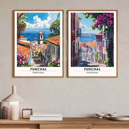 Funchal Poster | Funchal print, Madeira, Portugal