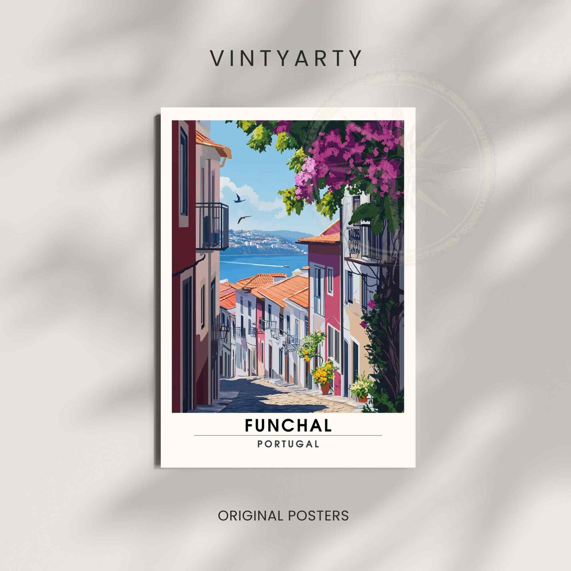 Funchal Poster | Funchal travel print, Madeira, Portugal