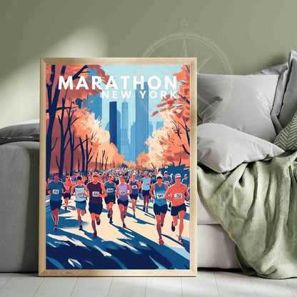 Affiche Marathon de New York | Impression Marathon | Affiche New York city