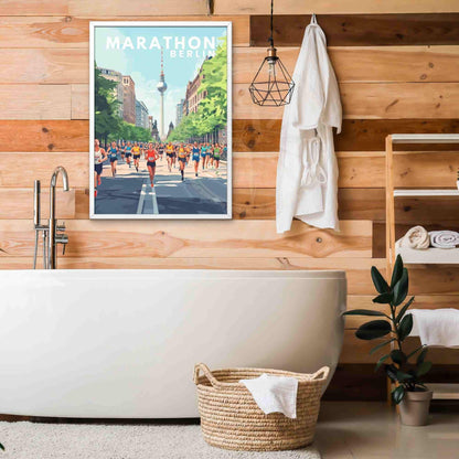 Berlin Marathon Poster | Marathon print | Berlin travel poster