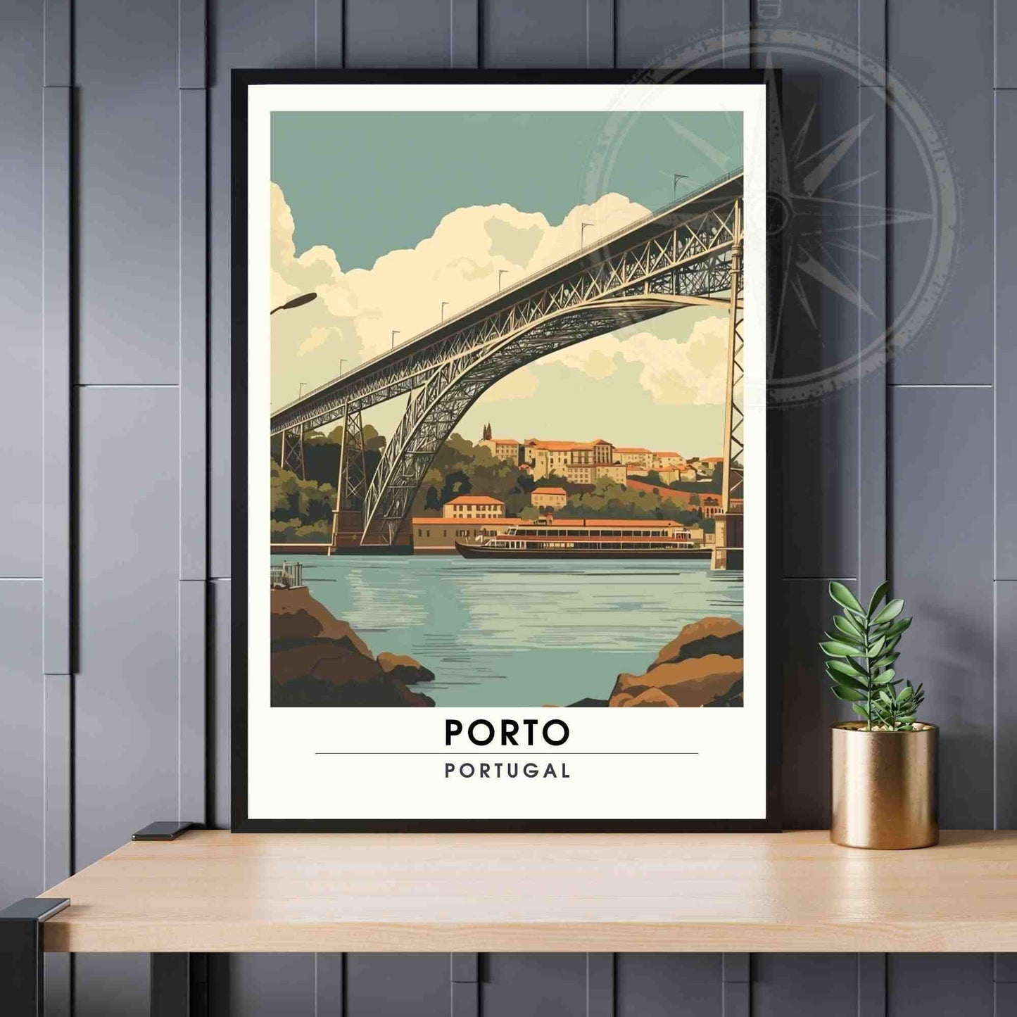 Porto Poster | Porto print - Dom Luís I Bridge