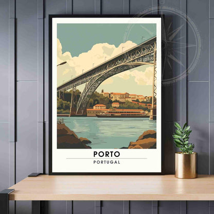 Porto Poster | Porto print - Dom Luís I Bridge