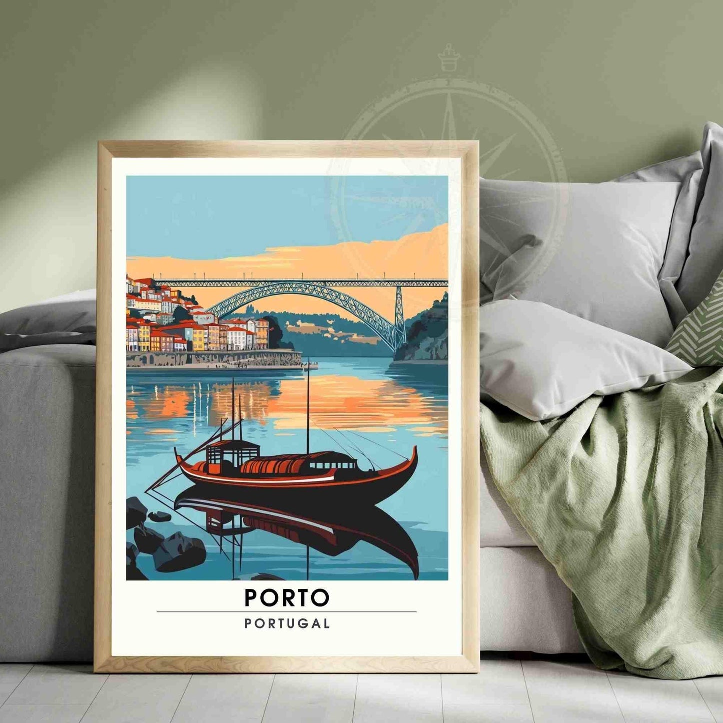 Porto Poster | Porto travel print - Dom Luís I Bridge