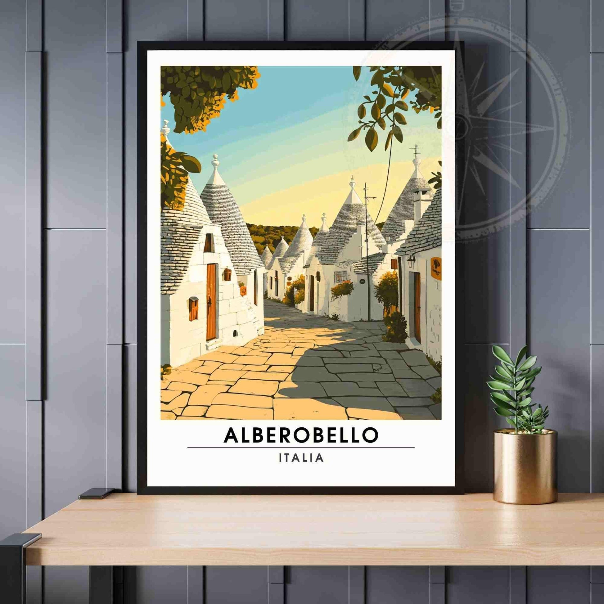 Alberobello Poster | Alberobello print - the trulli