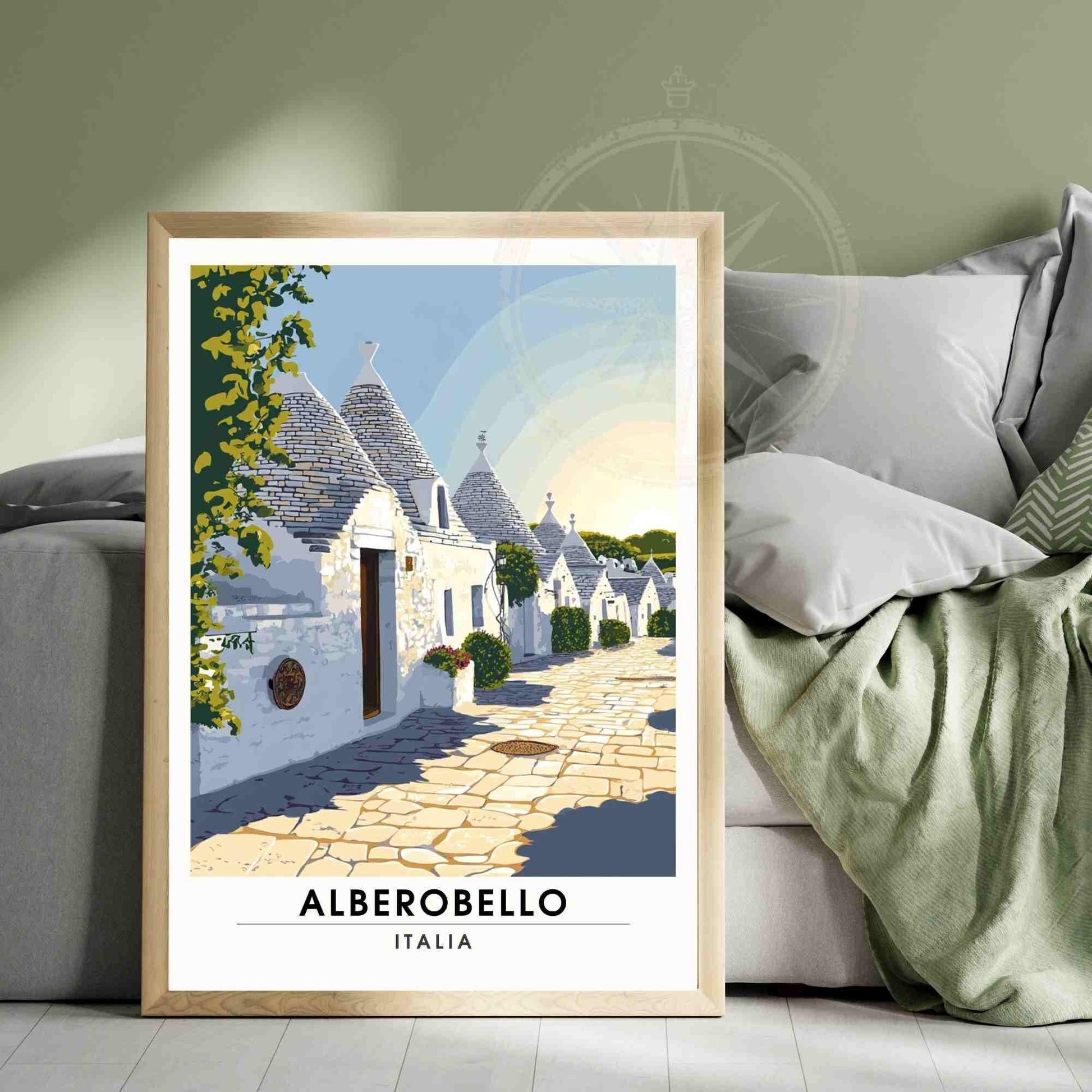 Alberobello Poster | Alberobello travel print - the trulli