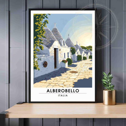 Alberobello Poster | Alberobello travel print - the trulli