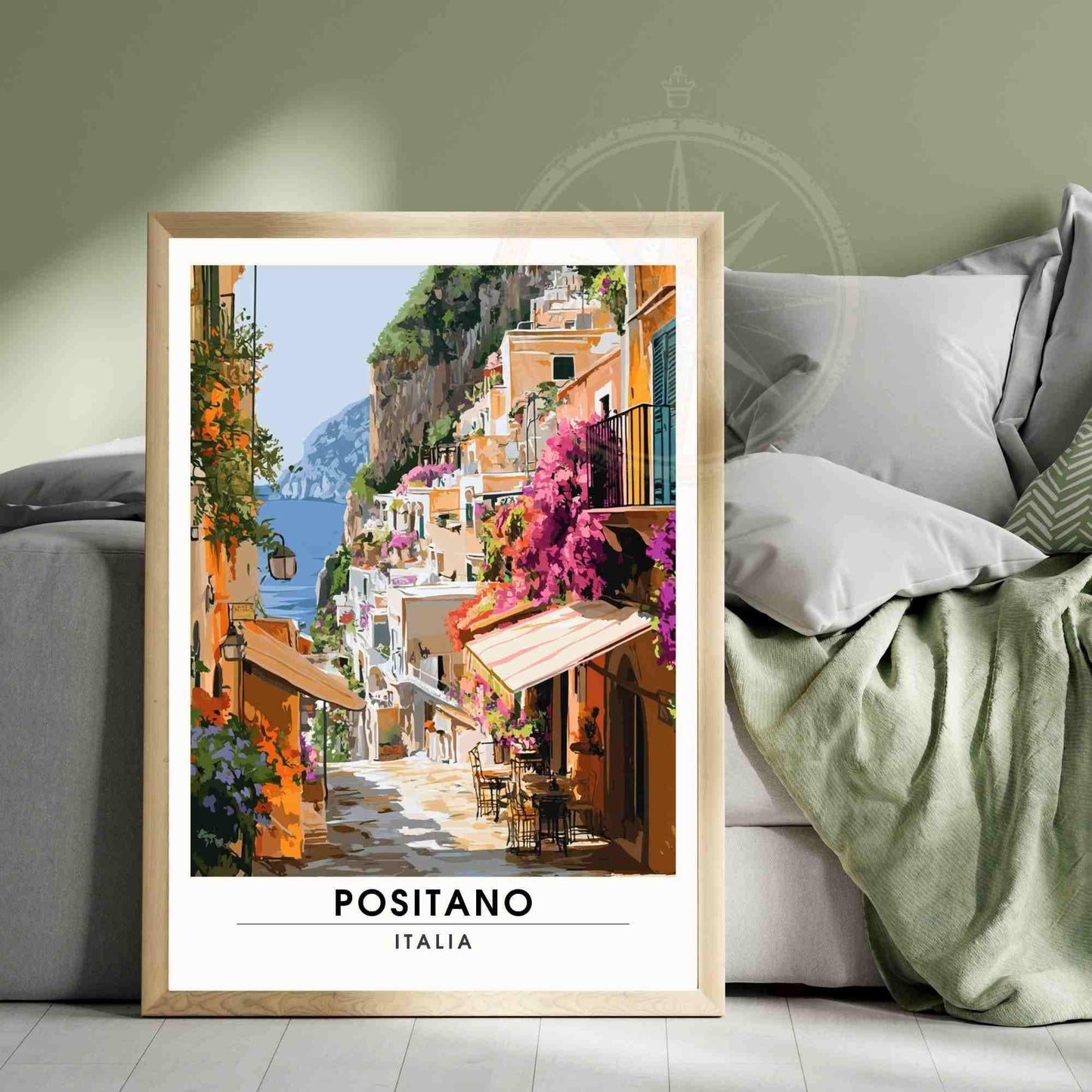 Positano Poster - Positano travel print - Amalfi coast