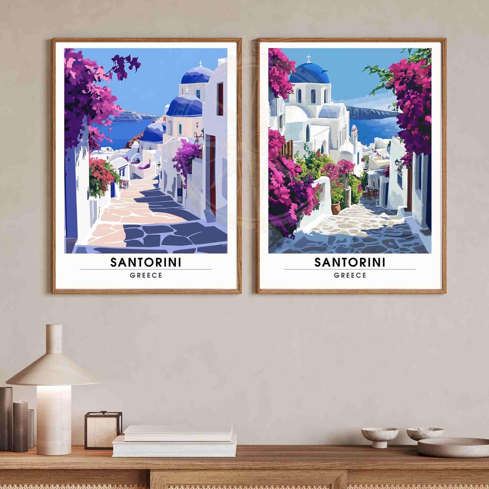 Affiche Santorin | Impression Santorin, Grèce