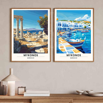 Affiche Mykonos | Impression Mykonos, Grèce - Les ruines de Delos