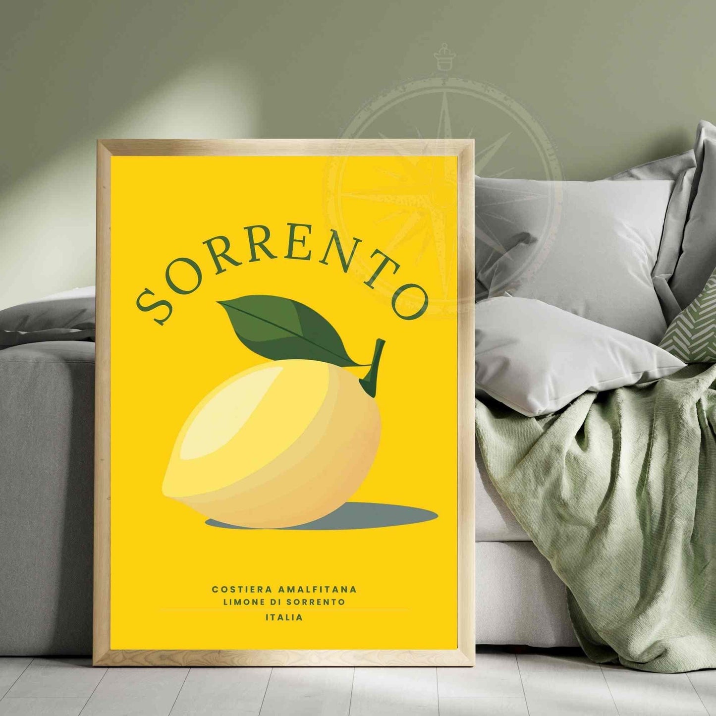 Sorrento lemon Poster | Sorrento print, Italy | Minimalist poster