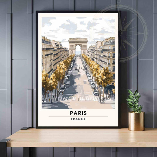 Affiche Paris | Impression Champs Elysées