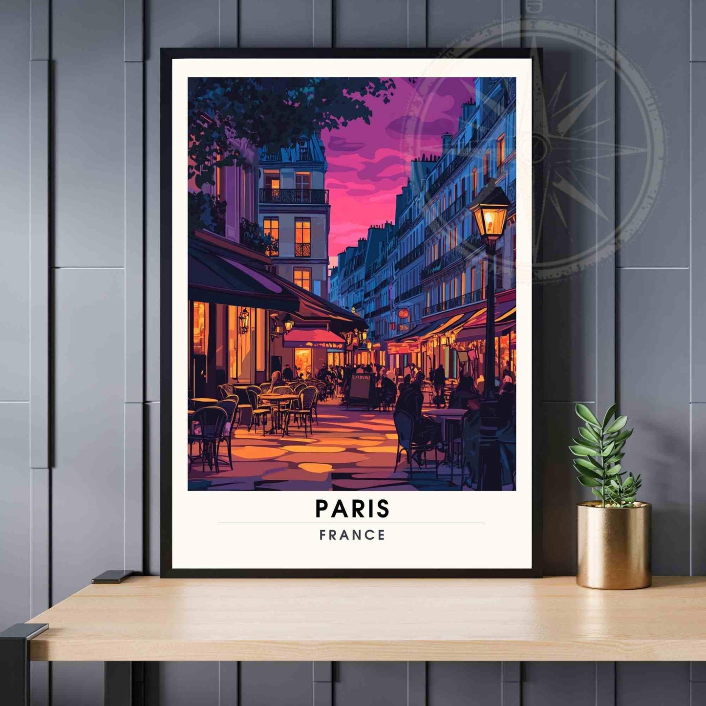 Affiche Paris | Impression Paris | Quartier Saint Michel