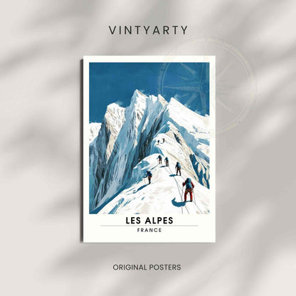 Affiche Les Alpes | Impression Les alpes | Affiche Montagne