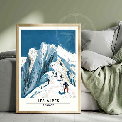 Affiche Les Alpes | Impression Les alpes | Affiche Montagne