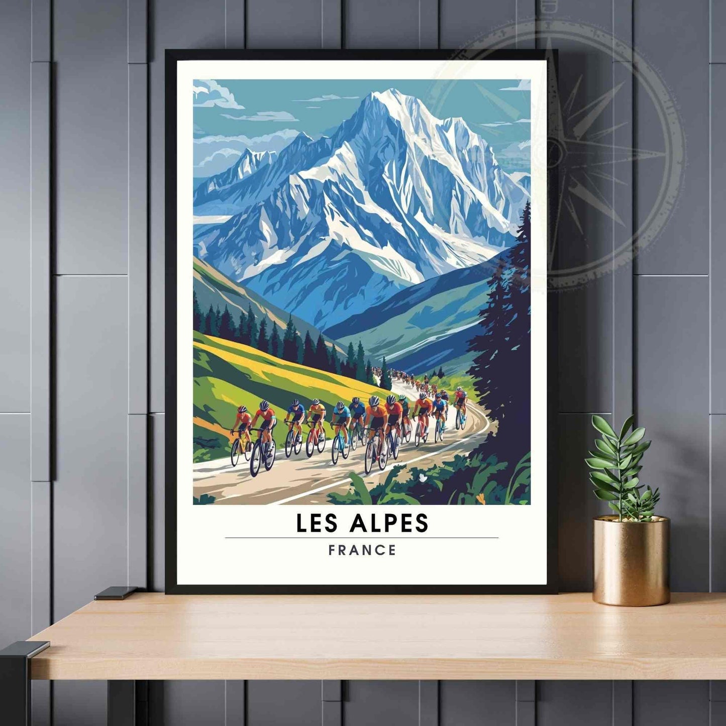 Affiche Les Alpes | Impression Les alpes | Tour de France