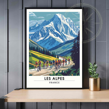 Affiche Les Alpes | Impression Les alpes | Tour de France