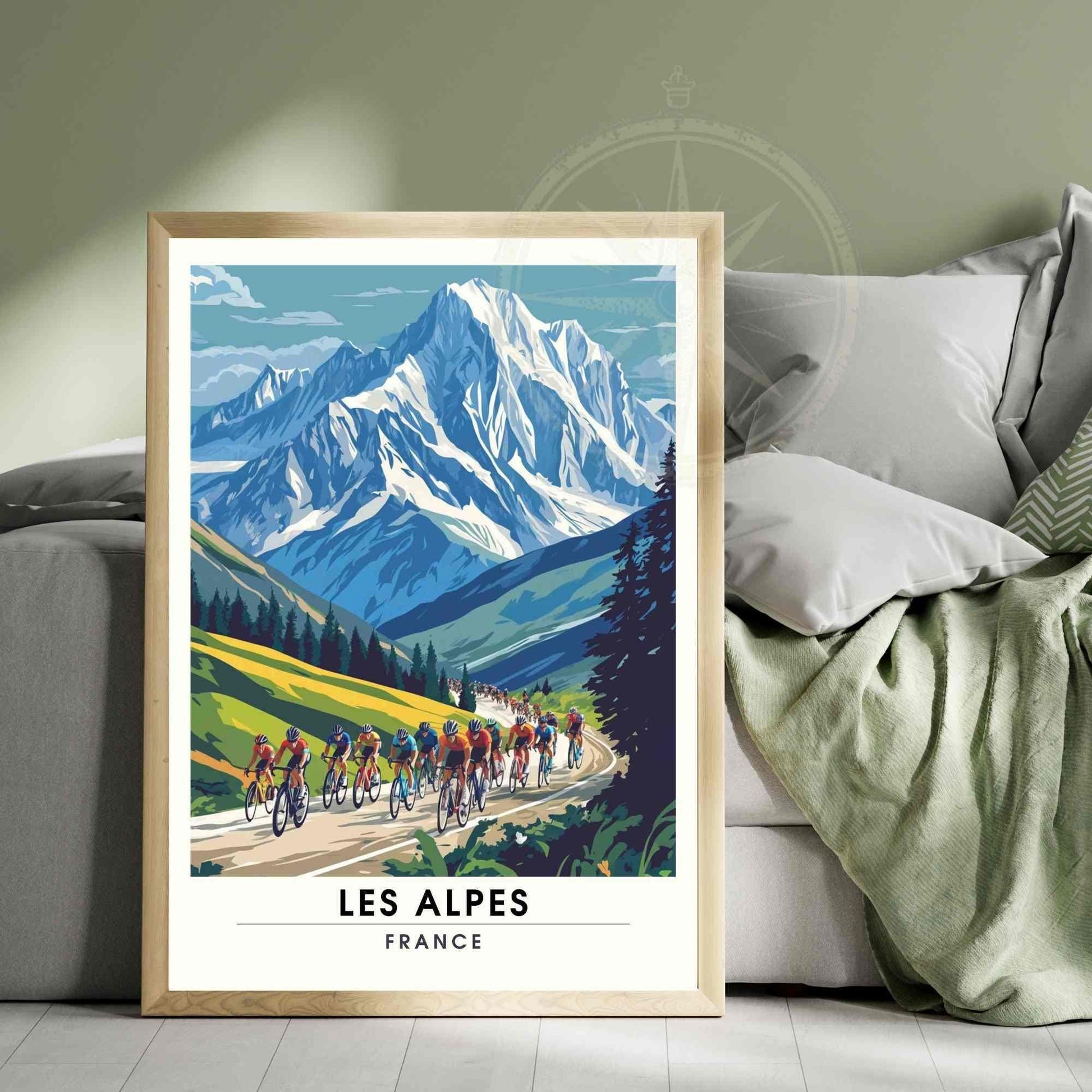 Affiche Les Alpes | Impression Les alpes | Tour de France