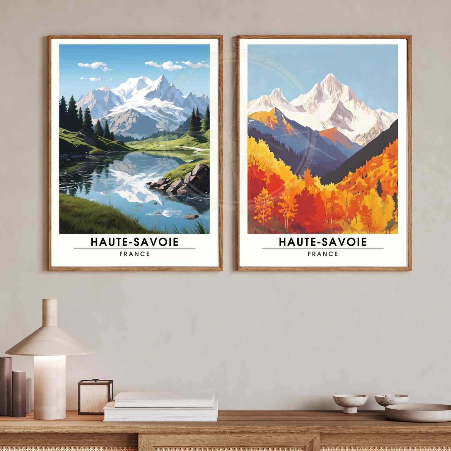 Affiche Haute Savoie | Impression Haute Savoie | Vue sur les Alpes