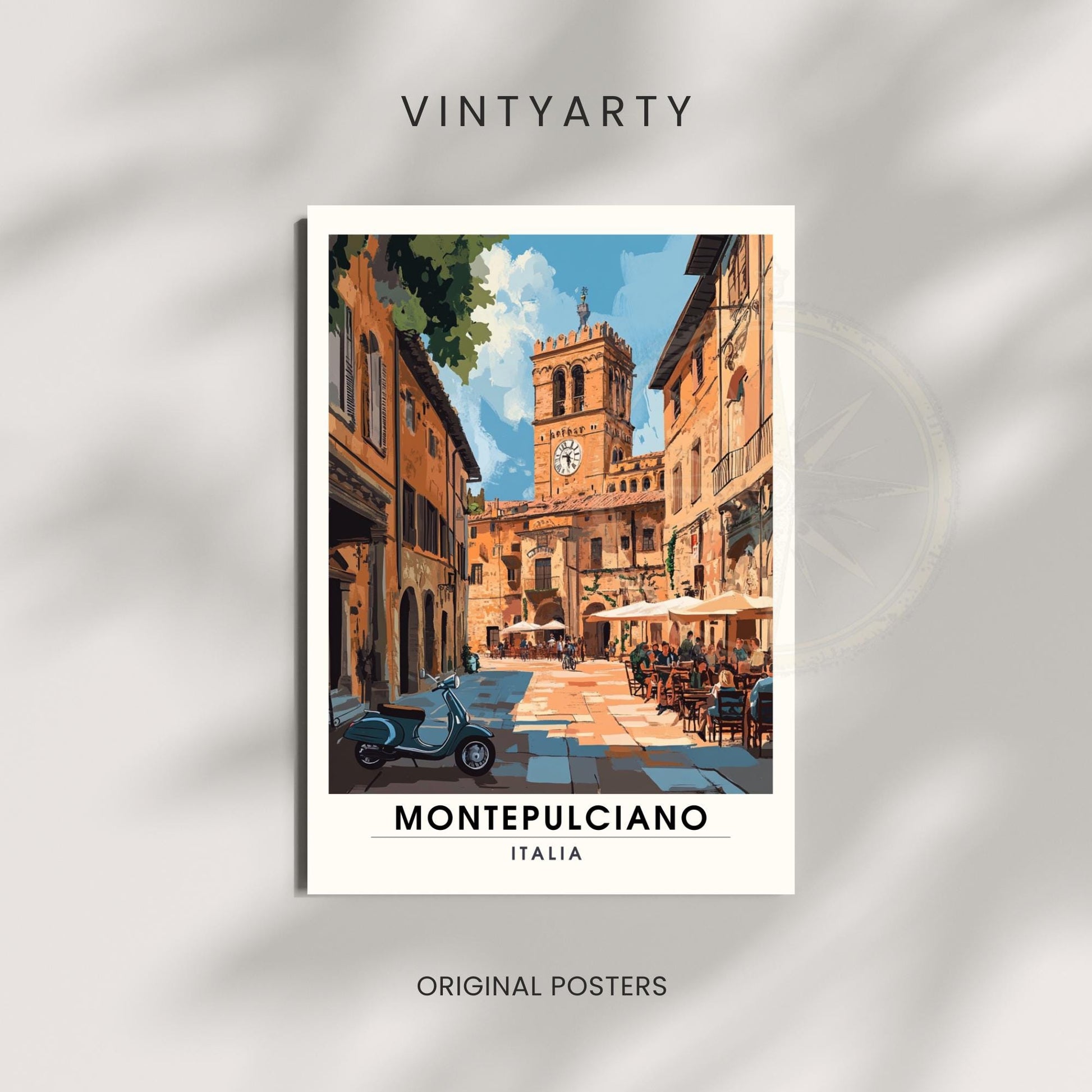 Affiche Montepulciano | Impression de voyage Montepulciano, Italie | Impression Italie