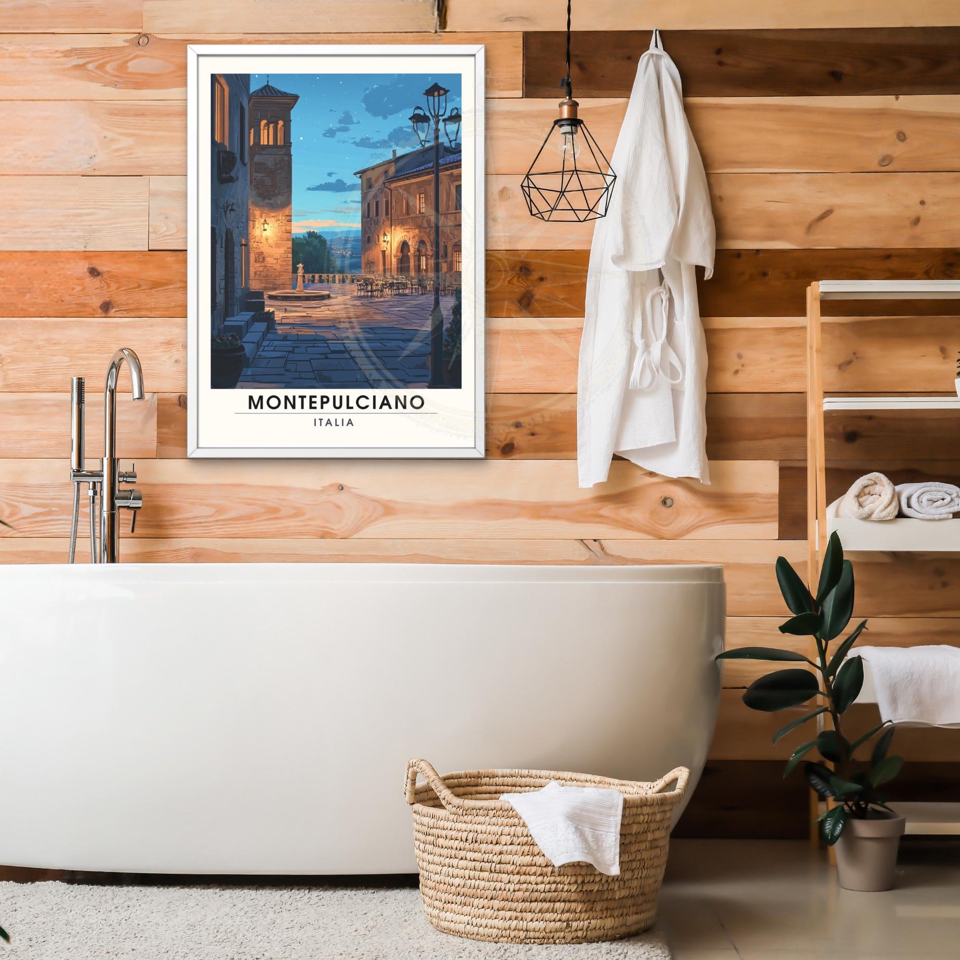 Affiche Montepulciano | Impression Montepulciano, Italie | Impression Italie - Vue nocturne