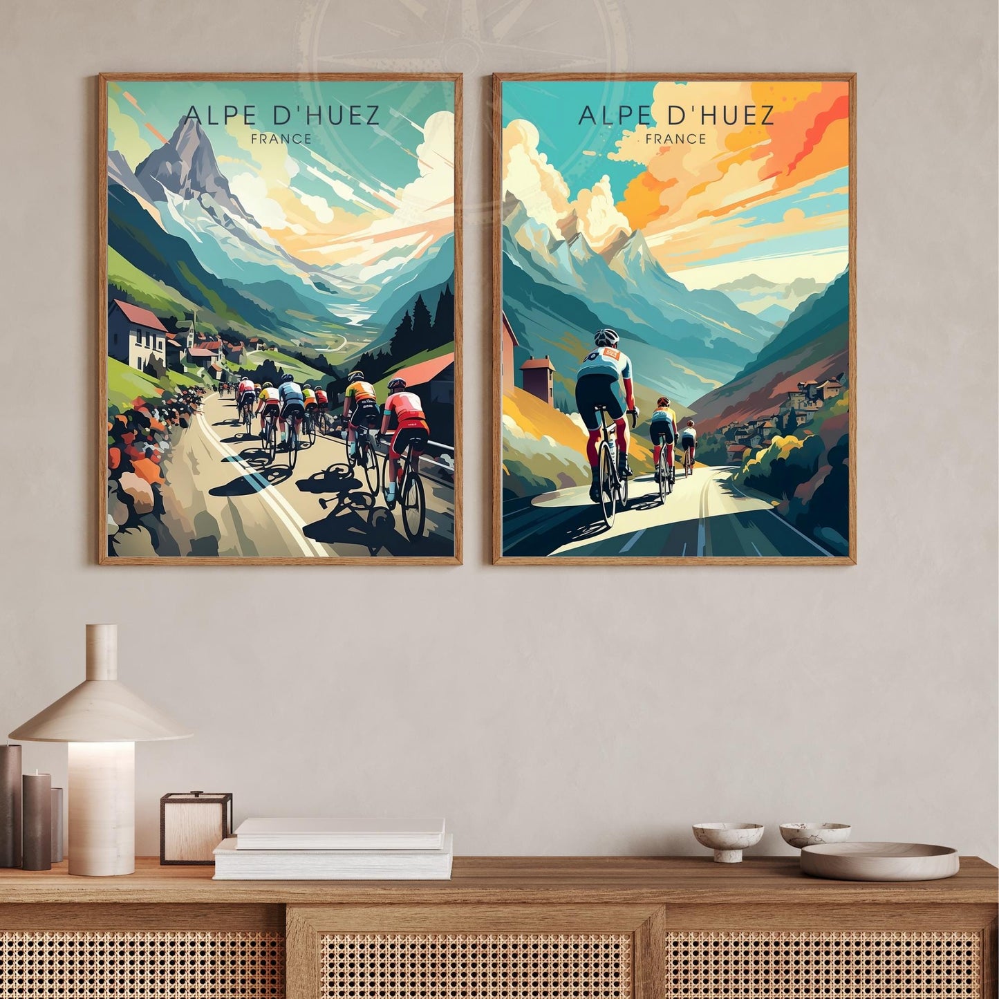 Affiche Alpe d'Huez, France | Impression Cyclisme