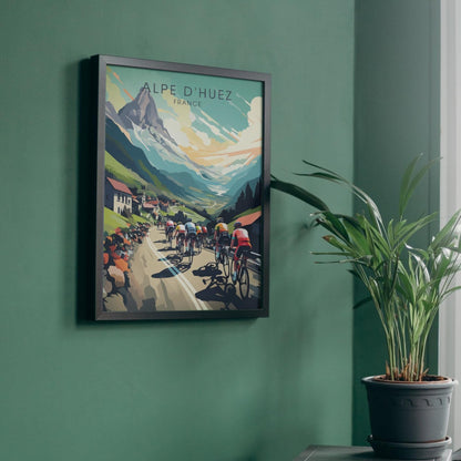Affiche Alpe d'Huez, France | Impression Cyclisme