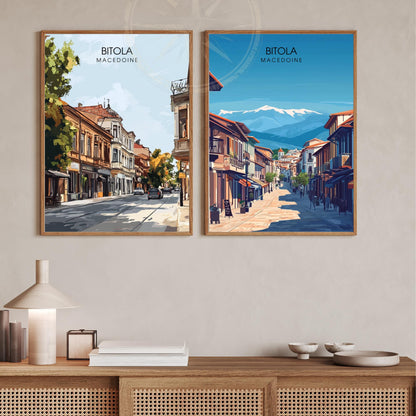 Affiche Bitola | Impression de voyage Macédoine | Affiche Macédoine