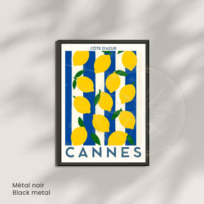 Affiche Cannes Citron Côte d’Azur