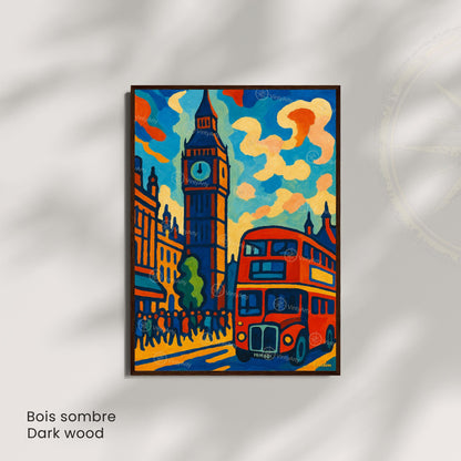 London Sunset Poster – Tower Bridge & The Shard | Modern Travel Art Print | British Wall Decor | Framed or Unframed