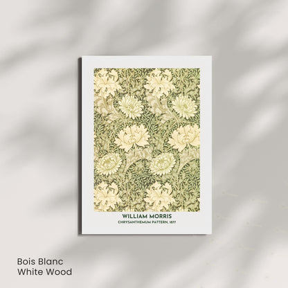 Affiche William Morris Chrysanthemum Pattern 1877 – Poster floral vintage Arts & Crafts, impression murale botanique, décoration intérieure