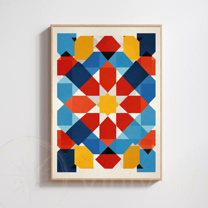 Bauhaus & Islamic Art Geometric Poster