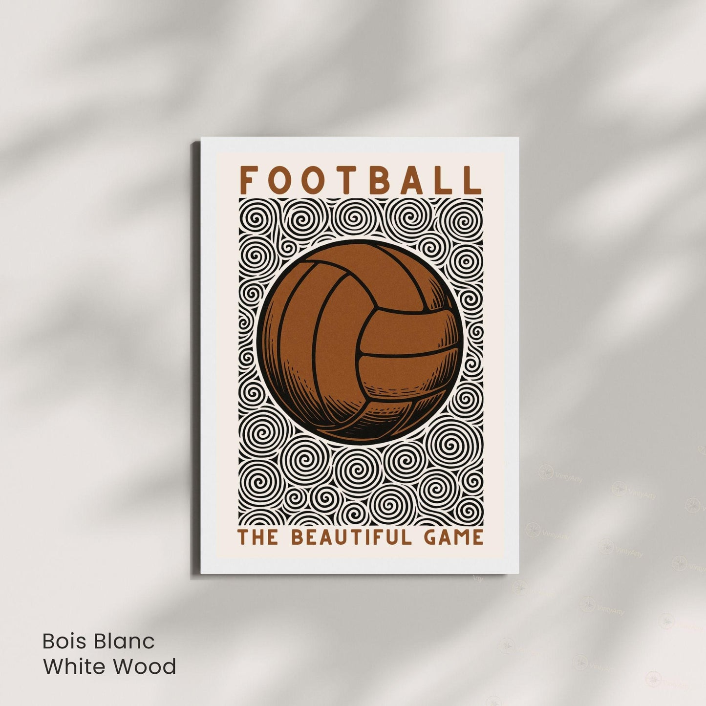 Affiche Football Vintage – Poster ballon rétro | Décoration murale sportive et artistique | Affiche vintage football