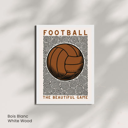 Affiche Football Vintage – Poster ballon rétro | Décoration murale sportive et artistique | Affiche vintage football