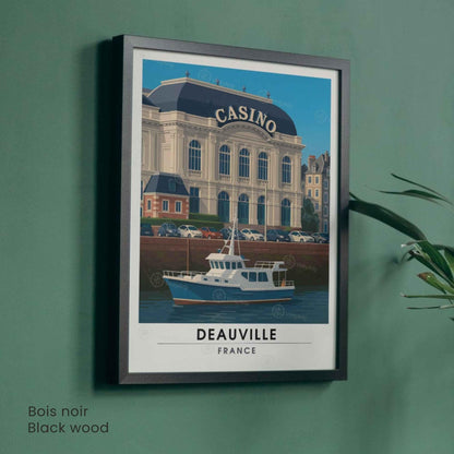 Affiche Casino Deauville – Poster Vintage Normandie Chic | Décoration murale rétro France