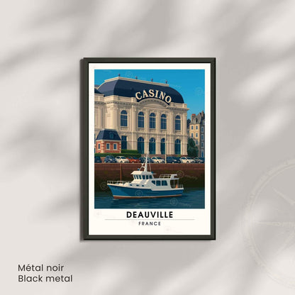 Affiche Casino Deauville – Poster Vintage Normandie Chic | Décoration murale rétro France