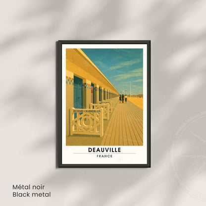 Affiche Deauville Port – Poster vintage Normandie