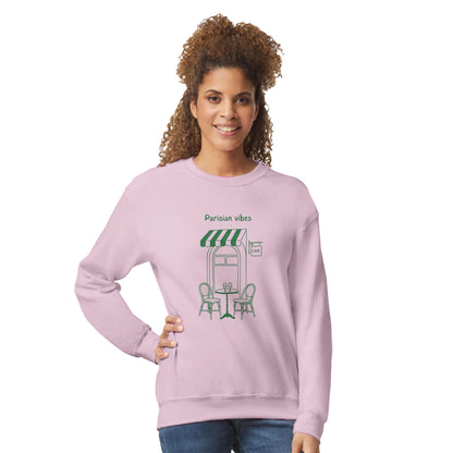 Sweatshirt Unisexe "Parisian Vibes" – Style parisien chic, Sweatshirt Paris, confort casual