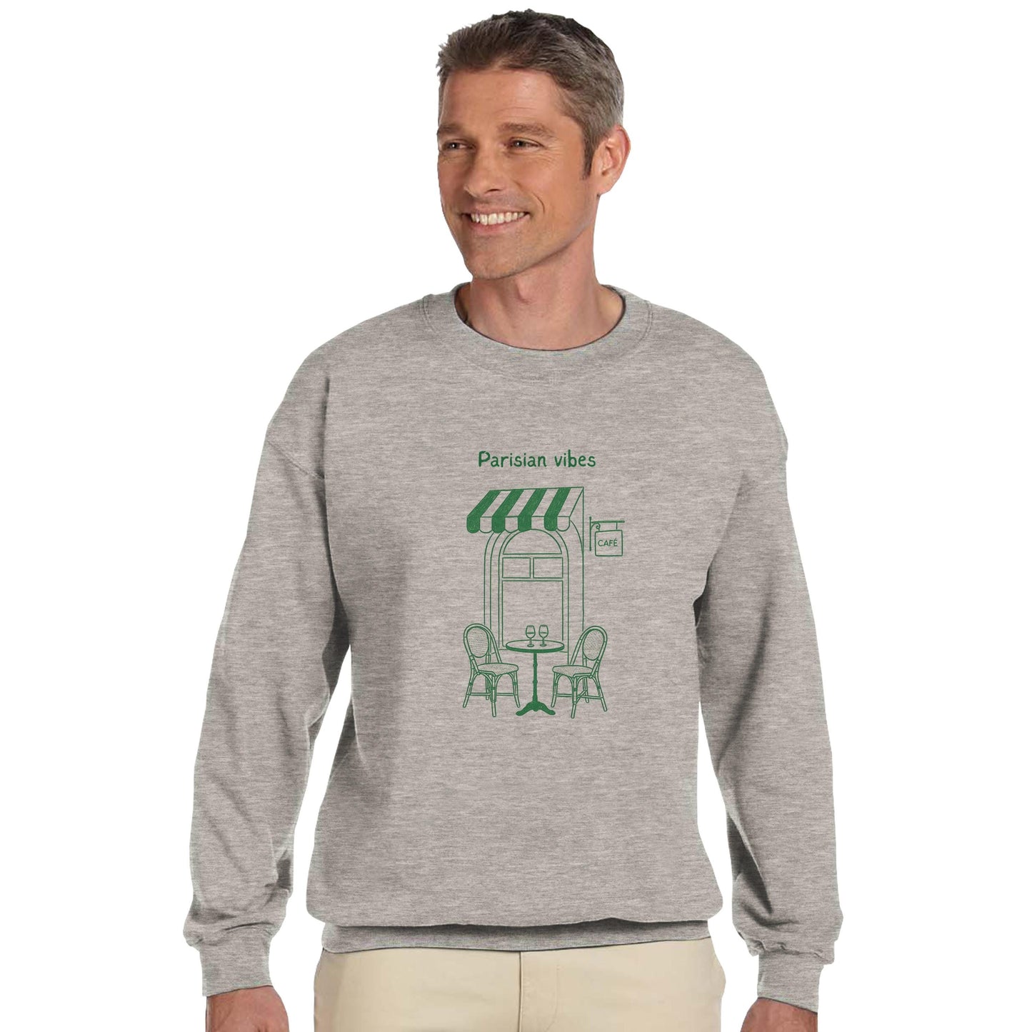 Sweatshirt Unisexe "Parisian Vibes" – Style parisien chic, Sweatshirt Paris, confort casual