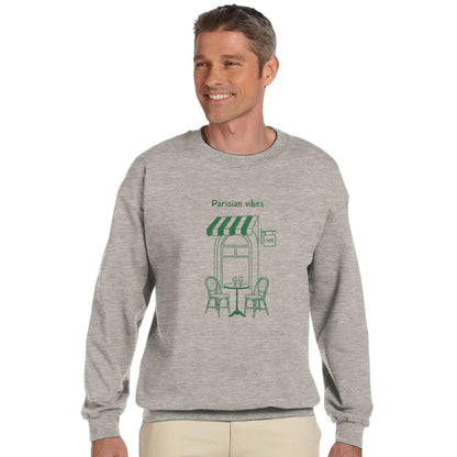 Sweatshirt Unisexe "Parisian Vibes" – Style parisien chic, Sweatshirt Paris, confort casual