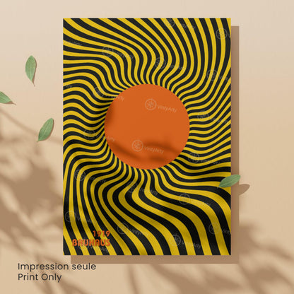 Affiche Bauhaus 1919 Cercle Orange – Poster Op Art