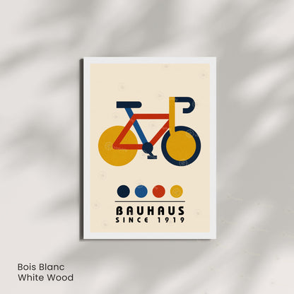 Affiche vélo – Poster géométrique moderne - Affiche Bauhaus