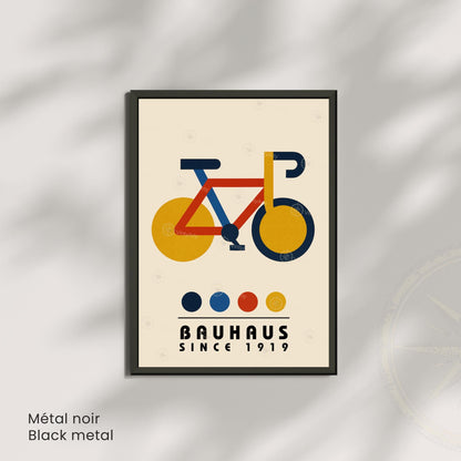 Affiche vélo – Poster géométrique moderne - Affiche Bauhaus