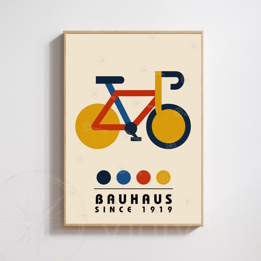 Bike Poster – Modern Geometric Wall Art, Bauhaus poster