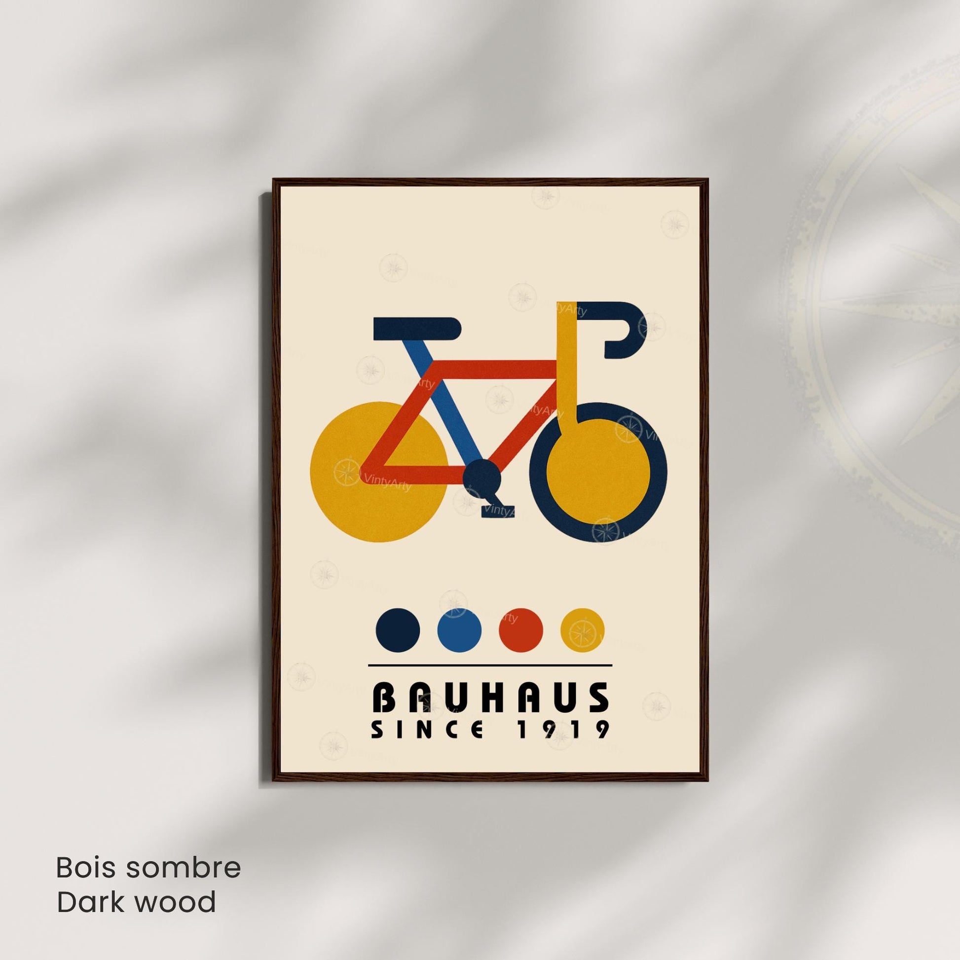 Affiche vélo – Poster géométrique moderne - Affiche Bauhaus