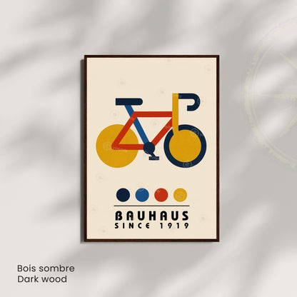 Affiche vélo – Poster géométrique moderne - Affiche Bauhaus