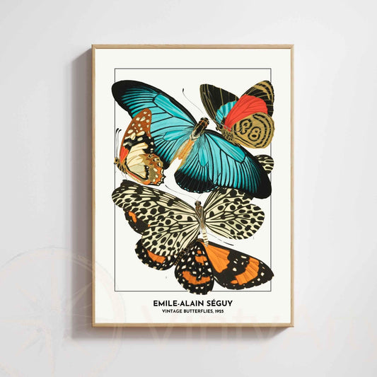 Vintage Butterfly Print – Émile-Alain Séguy Illustration 1925 – Naturalist Poster
