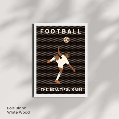 Affiche Football | Poster Sport Vintage Moderne | Illustration Murale The Beautiful Game